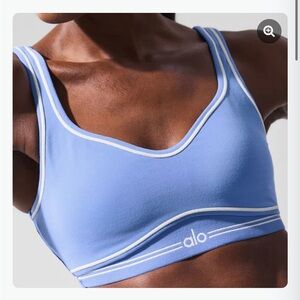 ALO Women's Airbrush Heart Throb Bra Size M In Blue